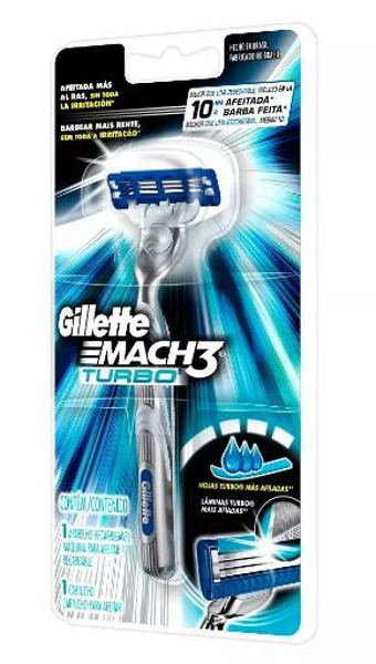 Imagen de GILLETTE MACH 3 TURBO MAQUINA REPUESTO [1+1 uni.]