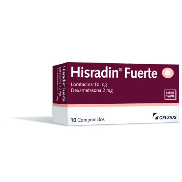 Imagen de HISRADIN FUERTE 10+2mg [10 comp.]