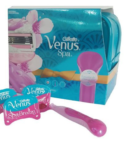 Imagen de GILLETTE VENUS SPA RAZOR+REPUESTO+NECESSAIRE PACK [1+3+1 uni.]