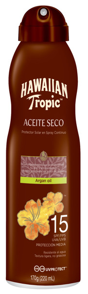 Imagen de HAWAIIAN ACEITE PROTECTOR DE ARGAN SPRAY CONTINUO 15 fps [220 ml]