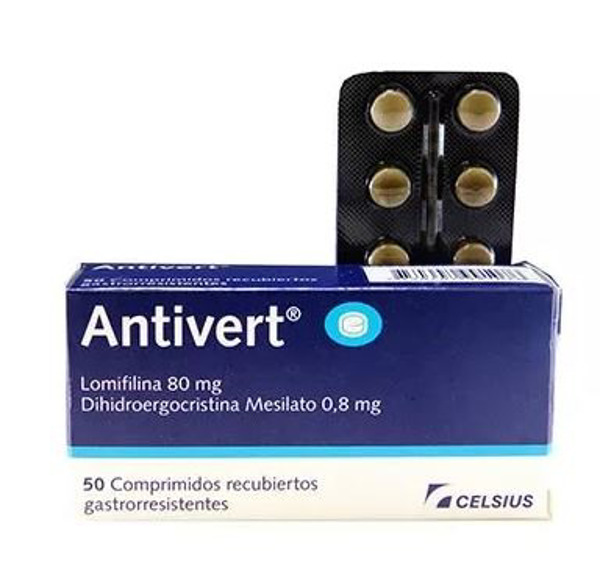 Imagen de ANTIVERT 80+.8mg [50 comp.]