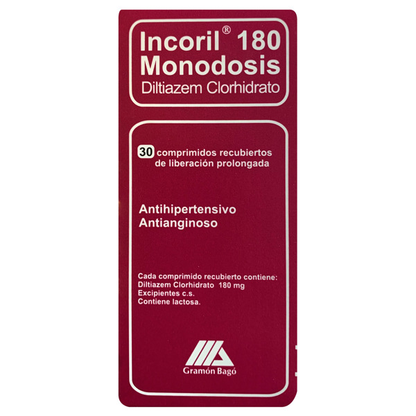 Imagen de INCORIL MONODOSIS 180 180 mg [30 comp.]