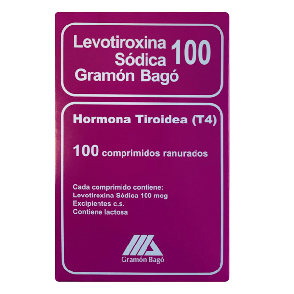 Imagen de LEVOTIROXINA BAGO 100 100 mcg [100 comp.]