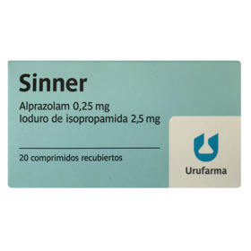 Imagen de SINNER 0.25+2.5mg [20 tab.]