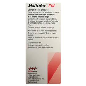 Imagen de MALTOFER FOL TABLETAS MASTICABLES [30 comp.]