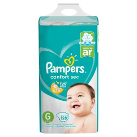 Imagen de PAMPERS CONFORT SEC GRANDE G 9a13kg [128 uni.]