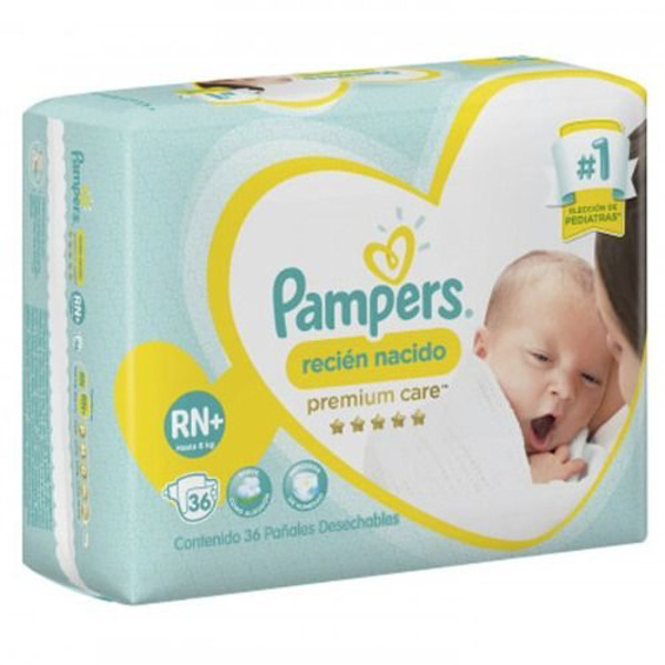 Imagen de PAMPERS PREMIUM CARE RECIEN NACIDO RN hasta 6kg [36 uni.]