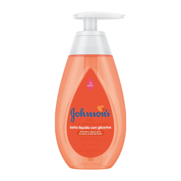 Imagen de J&J BABY BAÑO LIQUIDO CABEZA A LOS PIES GLICERINA PUMP [200 ml]