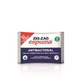 Imagen de ZIG-ZAG TOALLAS HUMEDAS ESPUMA ANTIBACTERIALES [8 uni.]