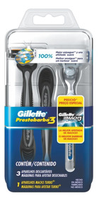 Imagen de GILLETTE PRESTOBARBA 3 HOMBRE +MACH 3 TURBO PACK [3+1uni.]