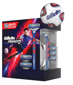 Imagen de GILLETTE MACH 3 TURBO F18 RAZOR+3 REP.+PELOTA PACK [1 uni.+3 uni.+1 uni.]