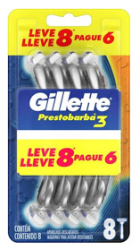 Imagen de GILLETTE PRESTOBARBA 3 HOMBRE LLEVE 8 PAGUE 6 [8 uni.]