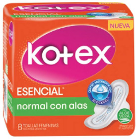 Imagen de KOTEX TOALLAS NORMAL ALAS ESENCIAL [8 uni.]