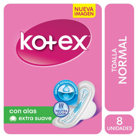 Imagen de KOTEX TOALLAS NORMAL ALAS [8 uni.]