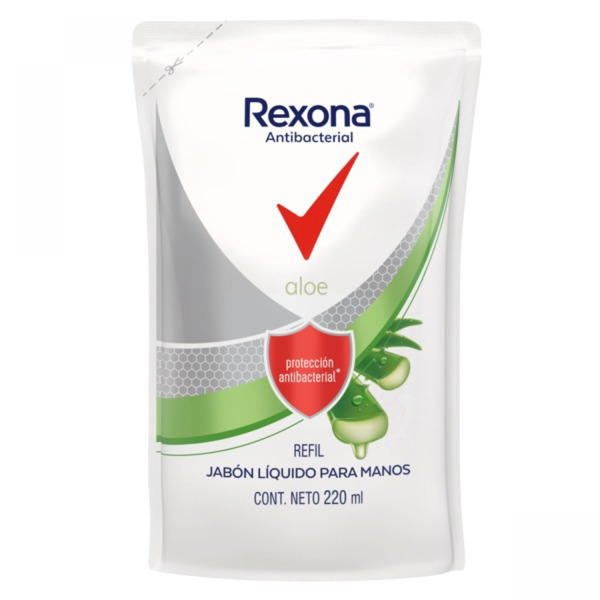 Imagen de REXONA JABON LIQUIDO ALOE ANTIBACTERIAL DOYPACK [220 ml]