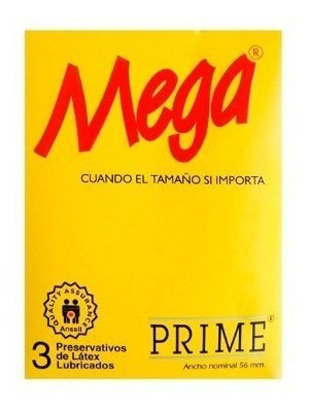 Imagen de PRIME PRESERVATIVOS MEGA AMARILLO 3 uni.