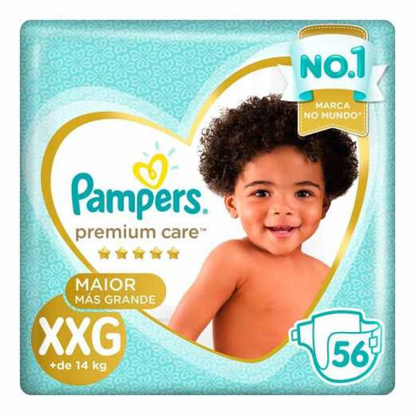 Imagen de PAMPERS PREMIUM CARE XXGRANDE XXG +14kg [56 uni.]