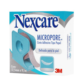 Imagen de 3M NEXCARE MICROPORE CINTA LEUCO COLOR PIEL 1,25 cm x 9,1 mts.