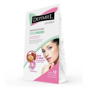 Imagen de DEPIMIEL CERA DEPILATORIA BANDAS FACIAL SENSITIVE 6 PARES [12 uni.]