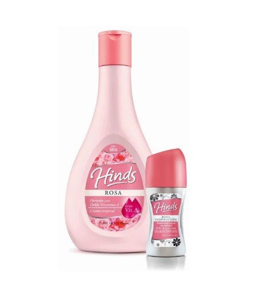 Imagen de HINDS ROSA DOBLE VITAMINA A+DEO ROSA [350+60grs]