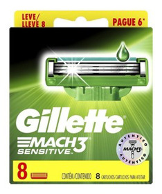 Imagen de GILLETTE MACH 3 SENSITIVE REPUESTO DISPENSER lleve 8 pague 6 [8 uni.]