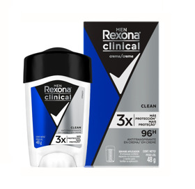 Imagen de REXONA BARRA ANTITR. CLINICAL CLEAN SOFT SOLID CREMA MASCULINO [48 gr]