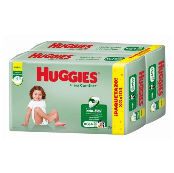 Imagen de HUGGIES FLEXI COMFORT PACK AHORRO XG [104 uni.]