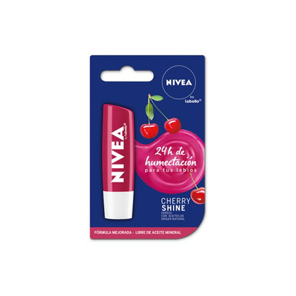 Imagen de NIVEA LIP CARE LABELLO FRUITY SHINE CEREZA 10 fps [4,8 gr]