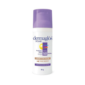 Imagen de DERMAGLOS SOLAR 50 RESIST CREMA FACIAL COLOR MEDIO 50 fps [50 gr]