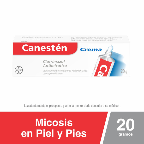 Imagen de Canestén Antimicótico en Crema con Clotrimazol 1g x 20gr