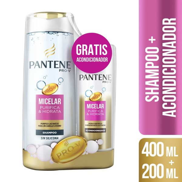 Imagen de PANTENE SH. MICELAR+AC. PACK [400+200ml]