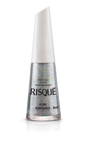 Imagen de RISQUE ESMALTE GLITTER AS MIL PURPURINAS [8 ml]