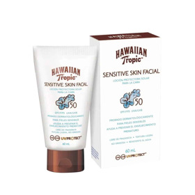 Imagen de HAWAIIAN SENSITIVE SKIN FACIAL LOCION PROTECTORA SOLAR 50 fps [60 ml]