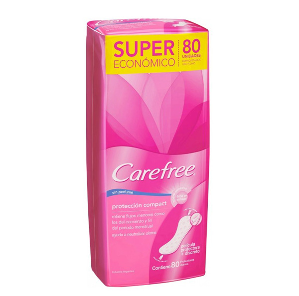 Imagen de CAREFREE PROTECCION COMPACT SIN PERFUME [80 uni.]