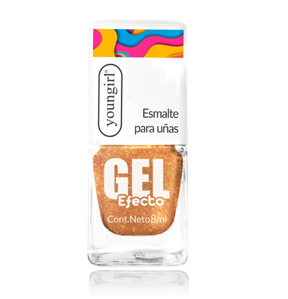 Imagen de YOUNGIRL ESMALTE GEL MOSTAZA GLITTER 24 [8 ml]