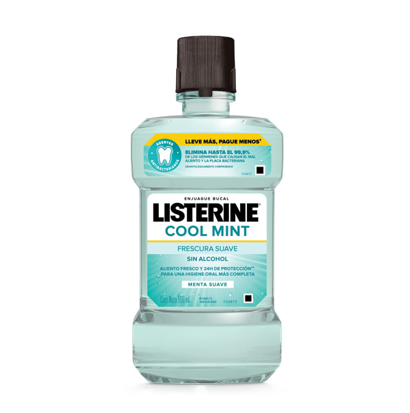 Imagen de LISTERINE COOL MINT ZERO MENTA SUAVE ENJUAGUE BUCAL [500 ml]