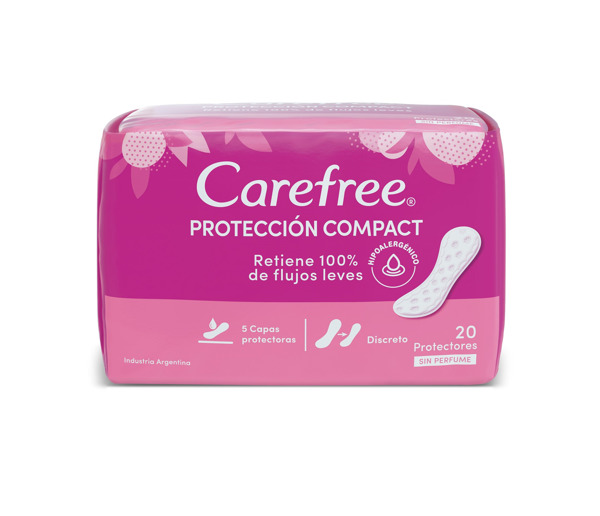 Imagen de CAREFREE PROTECCION COMPACT SIN PERFUME [20 uni.]