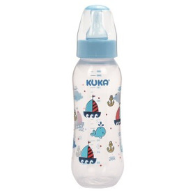 Imagen de KUKA MAMADERA NATURAL PLUS TETINA SILICONA AZUL [250 ml]