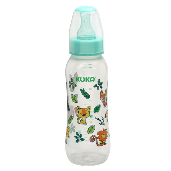 Imagen de KUKA MAMADERA NATURAL PLUS TETINA SILICONA VERDE [250 ml]