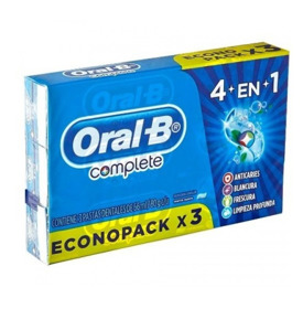 Imagen de ORAL B CR. DENTAL COMPLETE 4 EN 1 ANTICARIES PACK 3x2 [240 gr]