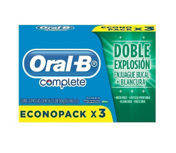 Imagen de ORAL B CR. DENTAL COMPLETE MENTA ENJUAGUE BLANCURA PACK 3*2 [270 gr]