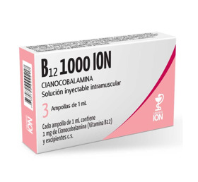 Imagen de B 12 ION INY. 1000mcg/ml [3 amp.]