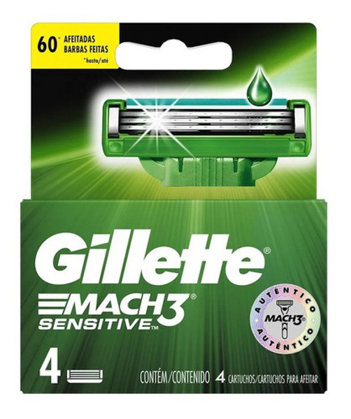 Imagen de GILLETTE MACH 3 SENSITIVE REPUESTO DISPENSER lleve 4 pague 3 [4 uni.]