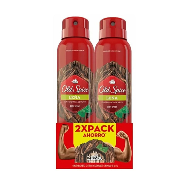 Imagen de OLD SPICE BODY DEO SPRAY LEÑA PACK [150+150ml]