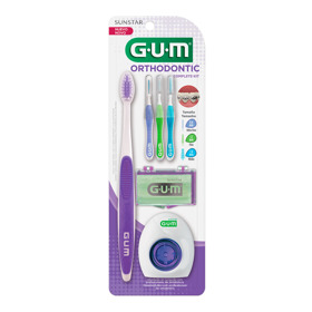 Imagen de GUM KIT ORTODONCIA CEPILLOS CERA HILO 124lk [6 uni.]