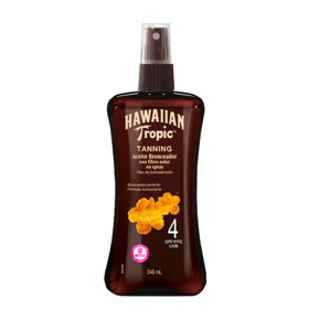 Imagen de HAWAIIAN ACEITE BRONCEADOR DARK TANNING OIL SPRAY EXTRA FILTRO SOLAR 4 fps [240 ml]