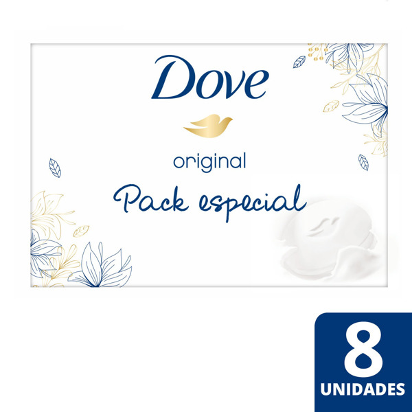 Imagen de DOVE JABON BLANCO PACK 30% dto. 8x90 gr.