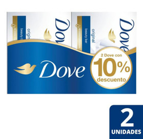 Imagen de DOVE JABON BLANCO 10% DESC. 2 uni. [270 gr]