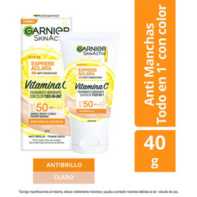 Imagen de GARNIER SKIN ACTIVE EXPRESS ACLARA ANTI MANCHAS TONO CLARO 50 fps [40 gr]