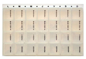 Imagen de PASTILLERO SEMANAL 28 DIVISIONES 4 FILAS [1 uni.]